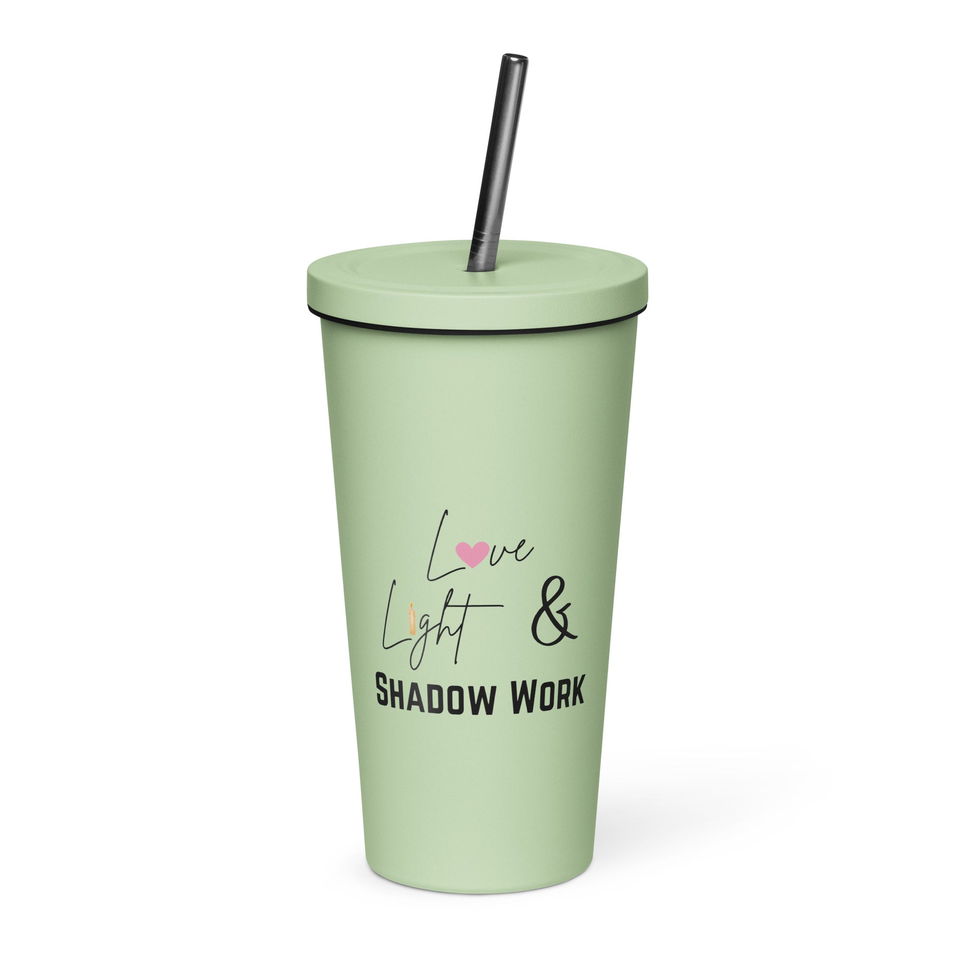 love light shadow work meditation tumbler - green