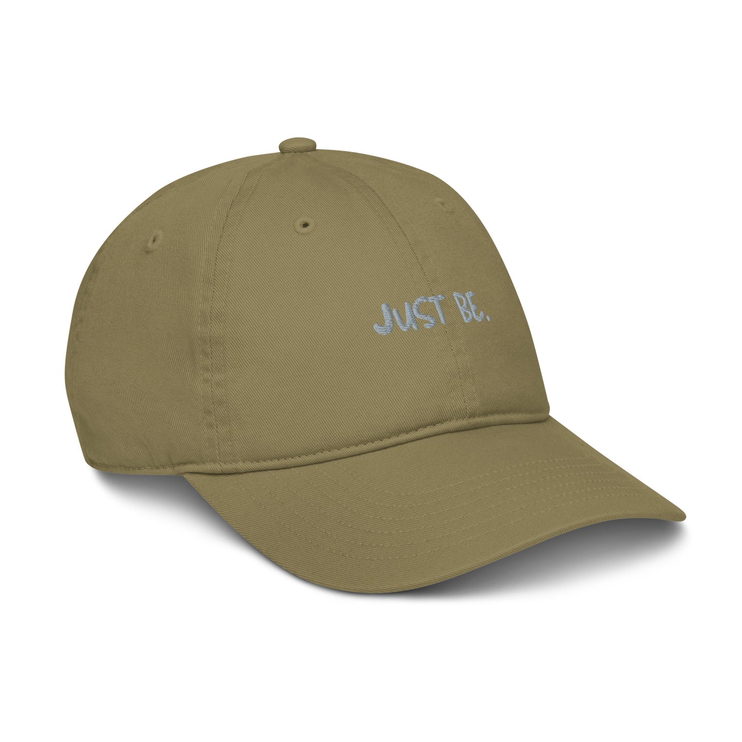 army green mindful living embroidered organic cotton cap