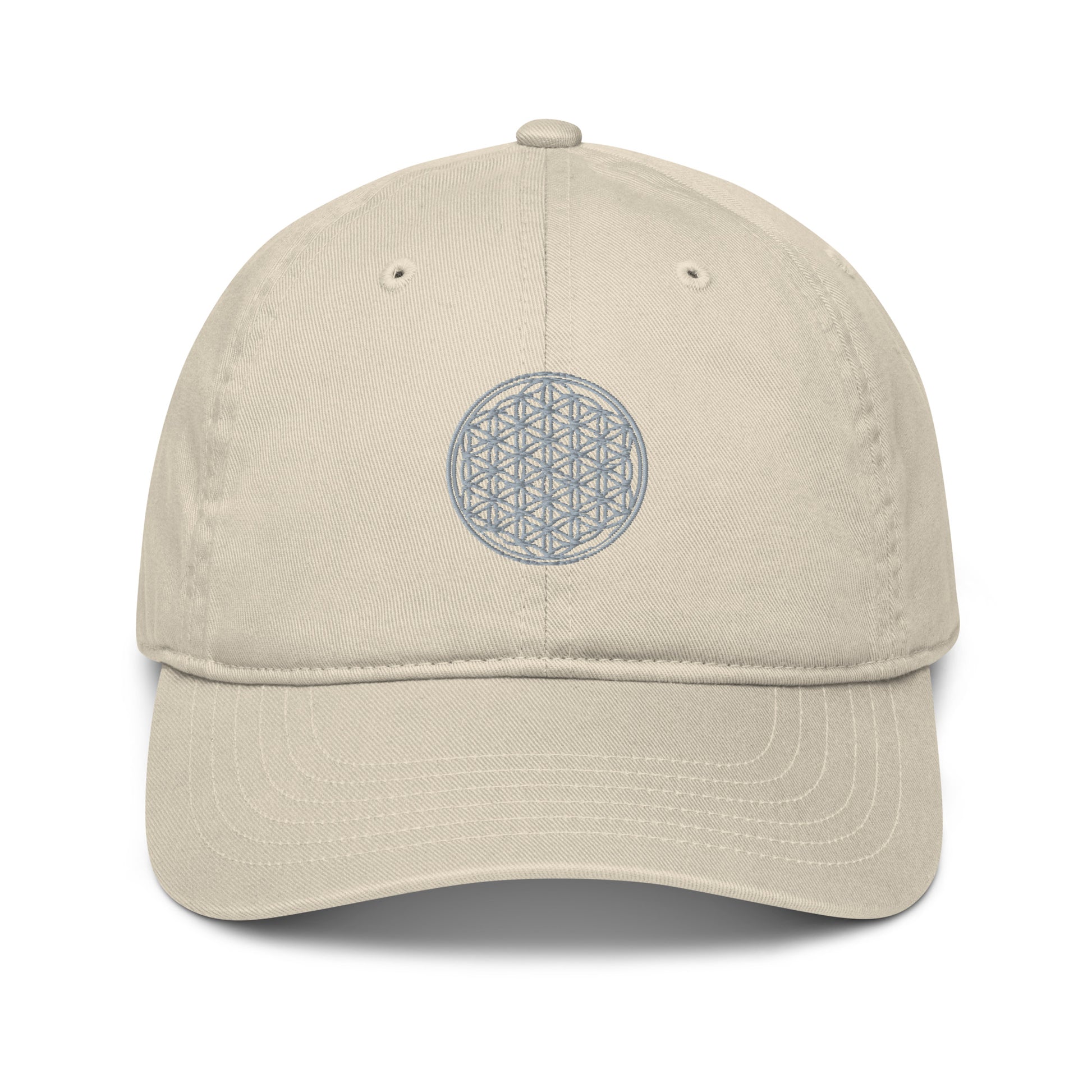 cream sacred geometry flower of life embroidered cap