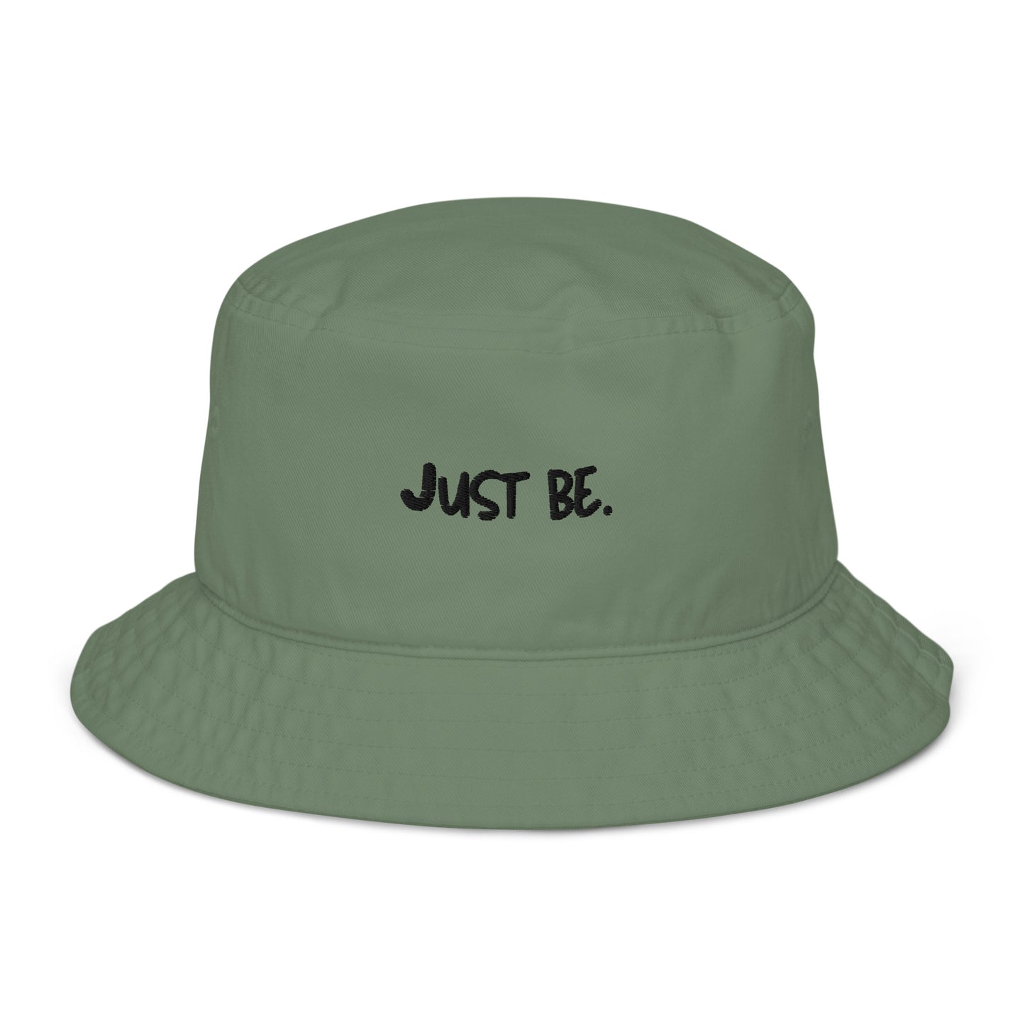 green mindful living embroidered bucket hat