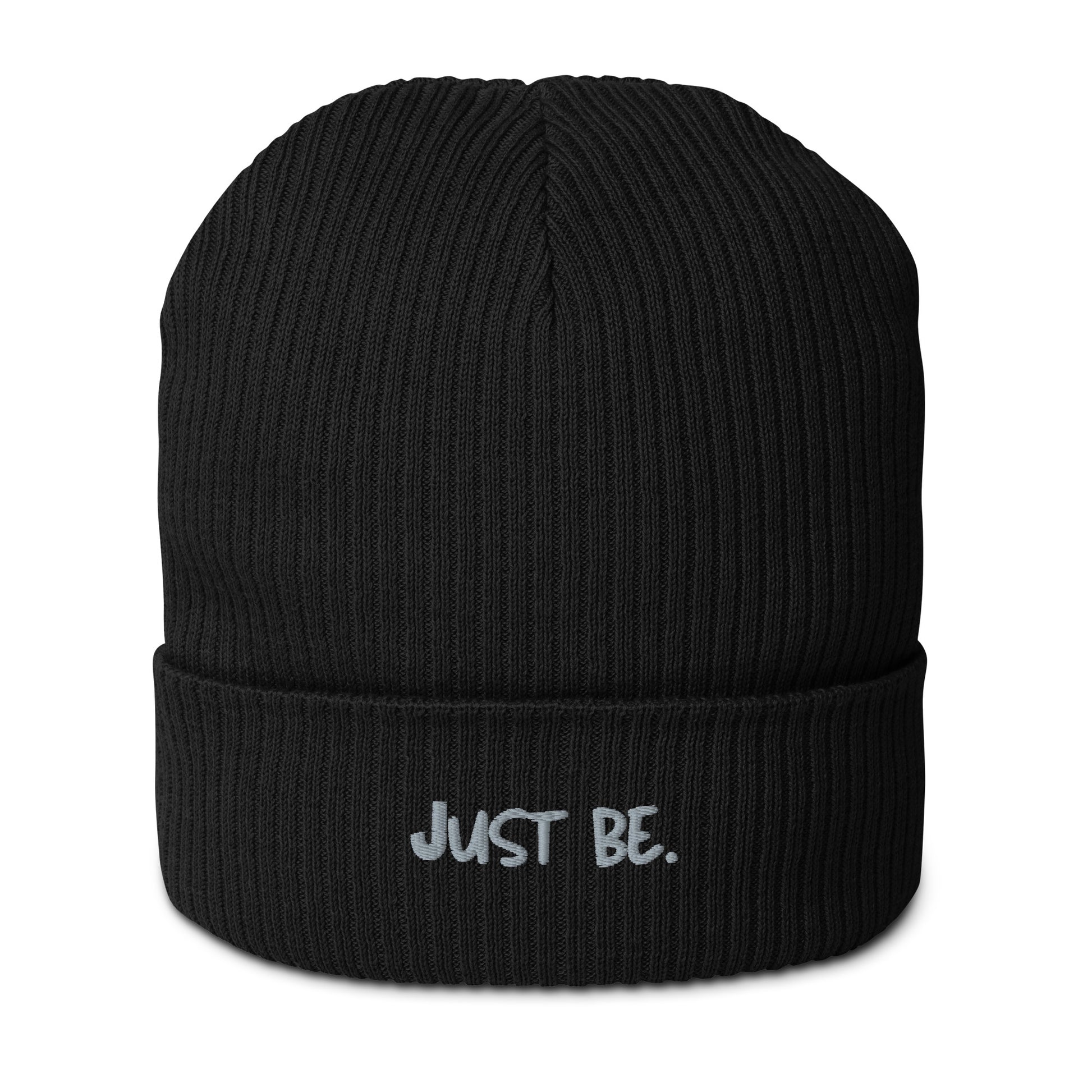 black Just Be mindfulness meditation beanie