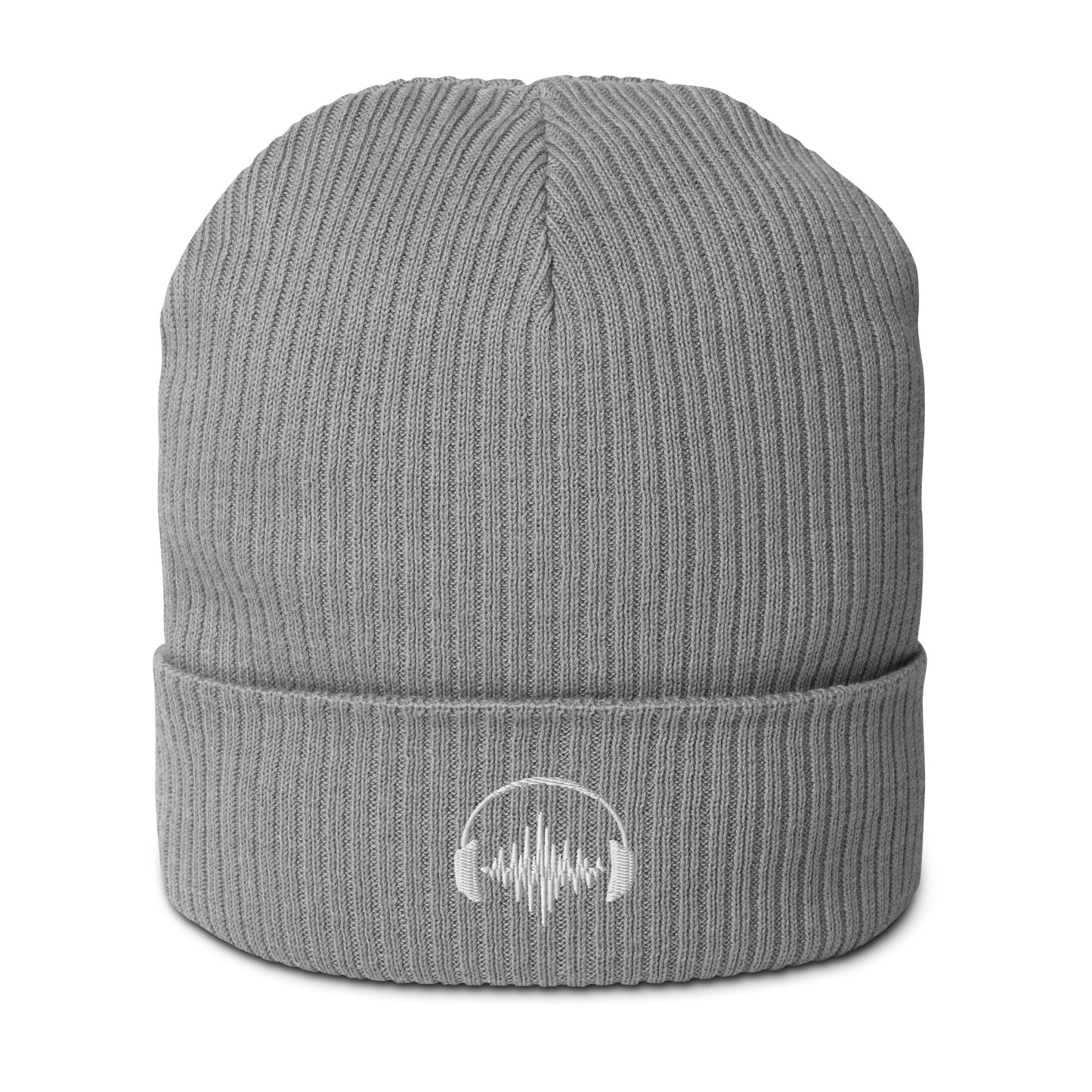 grey headphone sound therapy embroidered beanie