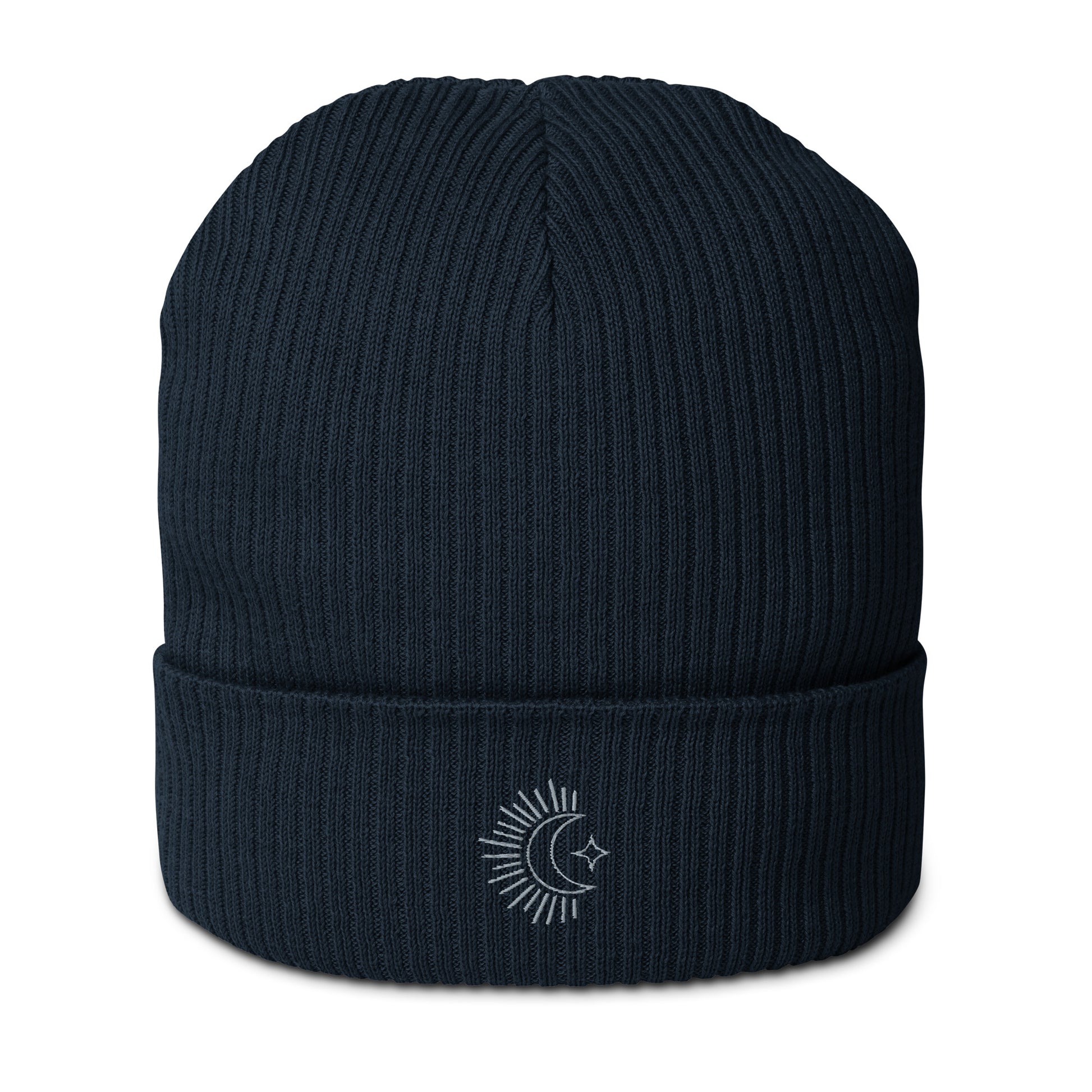 Moon Organic Cotton Beanie - Navy