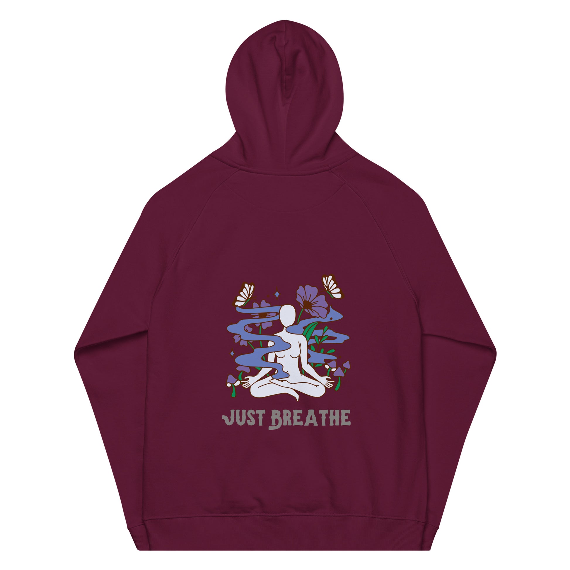 back of red breathwork hoody